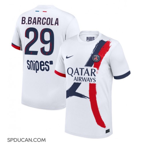 Muški Nogometni Dres Paris Saint-Germain Bradley Barcola #29 Gostujuci 2025-26 Kratak Rukav